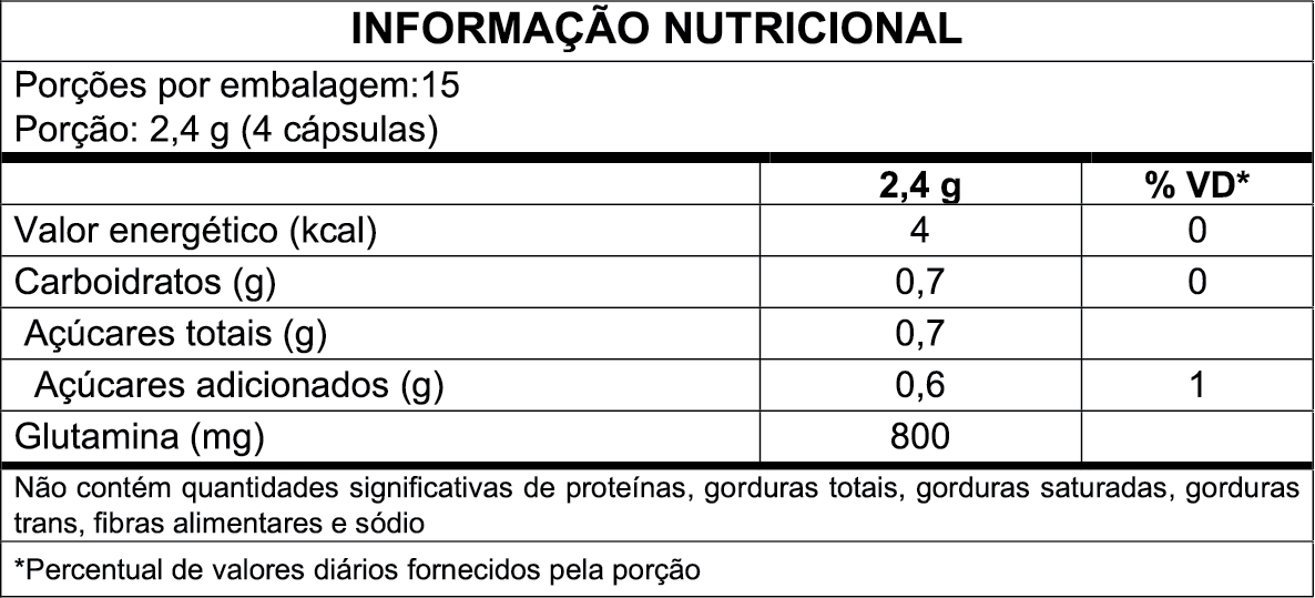 GLUTAMINA ABACAXI GENGIBRE LIMÃO 60CAPS - Image 2